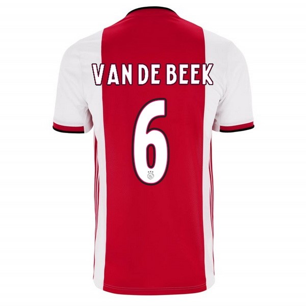 Camiseta Ajax 1ª Van De Beek 2019-2020 Rojo